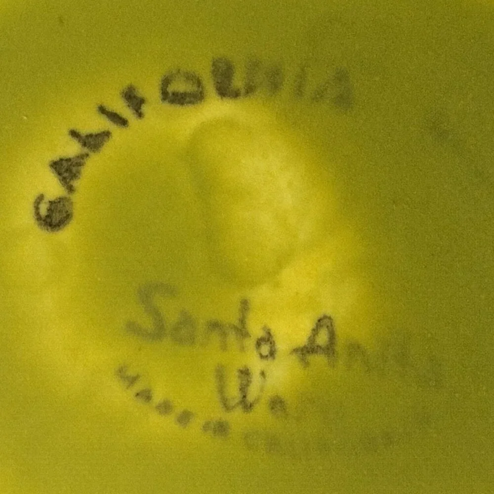 Santa Anita  Pitcher Green Vintage California Pottery USA